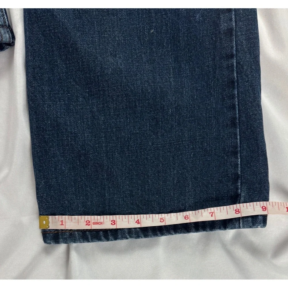 Levis 527 Slim Bootcut Jeans Mens 36x32 Dark Wash Indigo Blue Denim  western